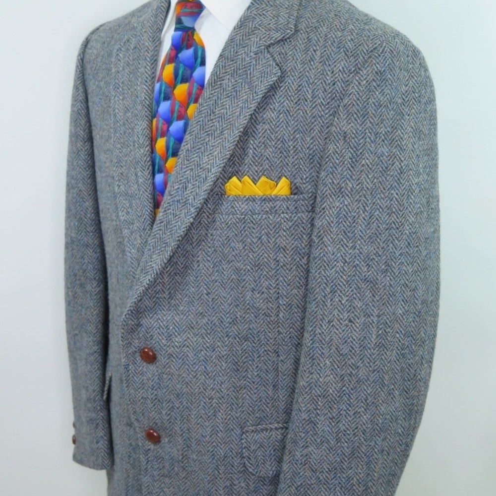 Harris Tweed Blazer - Herringbone Men's 42R